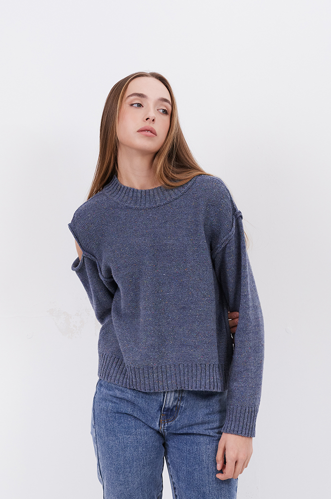 Джемпер сизий з вкрапленнями (СВ 65)